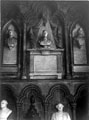 Memorials in the Choir of Sheffield Cathedral, Bust of Rev. James Wilkinson, centre top, the first work executed in marble by Francis Chantrey Memorials in the Choir of Sheffield Cathedral, Bust of Rev. James Wilkinson, centre top, the first work executed in marble by Francis Chantrey