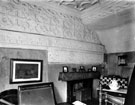 Plaster work in an upstairs bedroom at Attercliffe Hall, Attercliffe Road, taken before demolition in 1934. This inscription was once situated behind the Principle's chair when it was Christ's College Plaster work in an upstairs bedroom at Attercliffe Hall, Attercliffe Road, taken before demolition in 1934. This inscription was once situated behind the Principle's chair when it was Christ's College