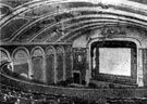 Auditorium at The Sheffield Picture Palace, Union Street, referred to in later directories as The Palace. The architects were Benton and Roberts and owned by Sheffield Picture Palace Ltd. Opened 1st August 1910. Closed 31st October, 1964 and later de