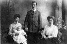 Arnold Marsh Oglesby with his wife, daughter Hilda, aged 7 months and Lilian Clarborough (aunt)