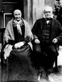 Mr. Joseph Milnes of Oughtibridge Hall with his unmarried sister Ann Milnes who was his housekeeper