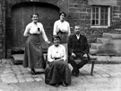 Mr. and Mrs. Ogden with daughters at Rivelin Corn Mill, Rails Road, in 1912