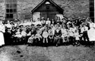 Group outside the old Woodhouse Salvation Army Barracks, Tannery Street