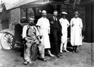 Group of bakery workers from Central Handsworth-Woodhouse Industrial Co-operative Society, with a model T Ford van