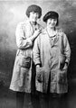 Two window cleaning girls, World War I