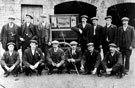 Group of striking miners at Stocksbridge