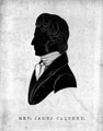 Silhouette of Rev. James Caughey (1810 - 1891), American preacher