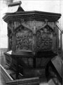 View: s09485 Pulpit at St. Mary C. of E. Church, Church Street, Ecclesfield, carvings by Arthur Hayball, panels by Antwerp