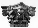 Ornate Capital from City Hall Portico, made of Stancliffe Stone