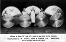 Group of saws 78 inch  and 48 inch, made for one order for the Colonies, 1918-19