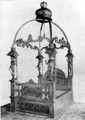 Silver bedstead made for an Indian Rajah, by Mappin and Webb