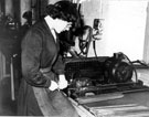 Woman worker in the umbrella department at Samuel Fox and Co. Ltd., Stocksbridge Works Woman worker in the umbrella department at Samuel Fox and Co. Ltd., Stocksbridge Works