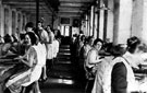Women workers in the Umbrella Department at Samuel Fox and Co. Ltd., Stocksbridge Works