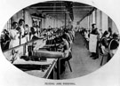 Women workers testing and finishing umbrella ribs at Samuel Fox and Co. Ltd., Stocksbridge Works
