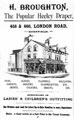 Henry Broughton, The Popular Heeley Draper, Nos. 458 - 460 London Road (corner of Chippinghouse Road)