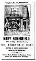 Mary Somerfield, butcher, No. 725 Abbeydale Road