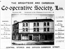 Brightside and Co-operative Society Ltd., Central Offices and Stores, No. 34 Carbrook Street and corner of Bright Street