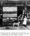 William Wichman, watchmaker, No. 181 Gibraltar Street (J.G. Graves is seen standing on the right)