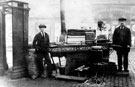 View: s10887 Hot potato and peas seller, Furnival Road near Victoria Station. The boiler was operated by Jonty Ashmore and his son, who sold steamed potatoes at 2d a bag