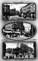 Postcard depicting views of Sheffield, Waingate, Angel Street and Fargate