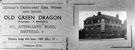 Trade card for the Old Green Dragon public house (also called the Green Dragon), No. 471 Attercliffe Road, Proprietor F. Bradley