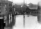 Weedon Street and Meadowhall Road, Brightside, flooding after a thunderstorm in August 1922