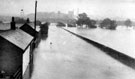 Flooding at Beighton, Gas Works on left