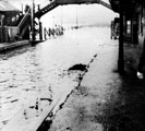 Flooding at Beighton, Beighton Station, the land sinking by nine feet at this point