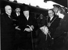 Official visit of Winston Churchill, with Alderman Herbert Keeble Hawson, Lord Mayor