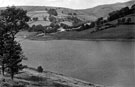 Ladybower Reservoir, the ruins of Derwent Church can be seen in the distance Ladybower Reservoir, the ruins of Derwent Church can be seen in the distance