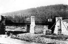 Ewden Valley Waterworks under construction, Broomhead Reservoir Bridge, crossed with Ewden Beck