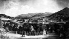 Valley of the Don, by William Ibbitt: An artists impression of the Upper Don Valley, showing the housing, St. Philip's Church, the Infirmary, growing industry and surrounding countryside