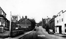 View: s11542 High Street, Beighton. No. 44, Royal Oak public house, on left, Central Hall Cinema, on right