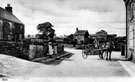 High Street, Dore, looking towards Limpits Cottage and Causeway Head Road. The farmer is Tom Wiley Frith of Croft House Farm