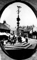 Woodhouse Market Cross showing the old pillar which was erected in 1775, Market Square looking towards Market Place, Woodhouse. The cross was erected in 1775 by Joshua Littlewood. A sun dial and weather vane were added in 1826 Woodhouse Market Cross showing the old pillar which was erected in 1775, Market Square looking towards Market Place, Woodhouse. The cross was erected in 1775 by Joshua Littlewood. A sun dial and weather vane were added in 1826