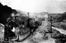 Low Road looking towards Oughtibridge, River Don on right, Middlewood Forge and Tilt on left, Zion Congregational Chapel in background