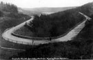 Wyming Brook Drive above Hollow Meadows, Rivelin Dams can be seen in distance, dated 1913