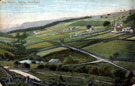 Elevated view of Rivelin Valley, prior to construction of Rivelin Valley Road, Hind Wheel and Dam in foreground Elevated view of Rivelin Valley, prior to construction of Rivelin Valley Road, Hind Wheel and Dam in foreground