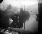 View: s12217 River Don, weir at Lady's Bridge. Tennant Brothers, Exchange Brewery, in background
