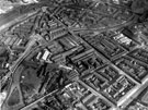 Aerial view - Rutland Road, Penistone Road and Neepsend Bridge over the River Don, showing Cannon Brewery and Philadelphia Steel Works