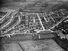 Aerial view - Longley Estate showing Sheffield Corporation Moonshine Reservoir, Moonshine Lane, Southey Avenue and Longley Park
