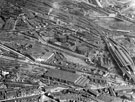 Aerial View - Victoria Station (right), Effingham Street, Savile Street, Attercliffe Road, Spital Hill (bottom of picture), Wicker Station, Albion Works and Effingham Street Gas Works