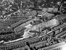 Aerial view - Brincliffe including (left-right) John Gregory and Son Ltd., brick manufacturers, No. 847 Ecclesall Road and Greystones Road in foreground, Hunter House Road, Psalter Lane and Boys' Charity (Blue Coat) School in background