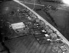 Aerial view - Dore including houses under construction, Furniss Avenue, centre, King Ecgbert Road in background