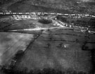 Aerial view - Greenhill looking towards Bocking Lane, Chancet Wood and allotments, Westwick Road, centre