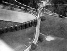 Aerial view - Hathersage Road and Limb Lane at Whirlow, Whirlow Bridge Inn in background