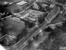 Aerial View - Abbeydale Road South and Twentywell Lane and Railway Tracks, St. John's Church and Dore and Totley Station can be seen in background