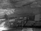 Aerial view - Coal Aston Aerodrome, Norton Lane on left, Norton Hotel, extreme left, Dyche Lane, centre, Jordanthorpe House can be seen in distance