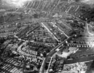 View: s12427 Aerial view - Woodseats including Linden Avenue leading to Camping Lane, Abbey Lane and Abbey Lane School, foreground, Marshall Road and Mitchell Road, centre, Chesterfield Road in background