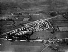 Aerial view - Gleadless, East Bank Road, foreground, Ridgeway Road, Ridgeway Crescent, Ridgeway Drive and Corker Road, centre
